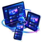API and backend integration icon